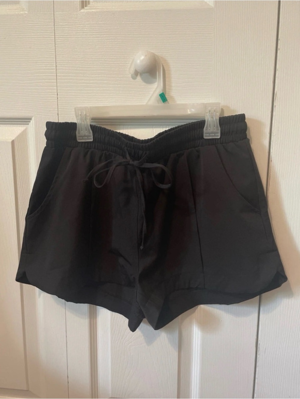 Revamped Black Athletic Drawstring Shorts